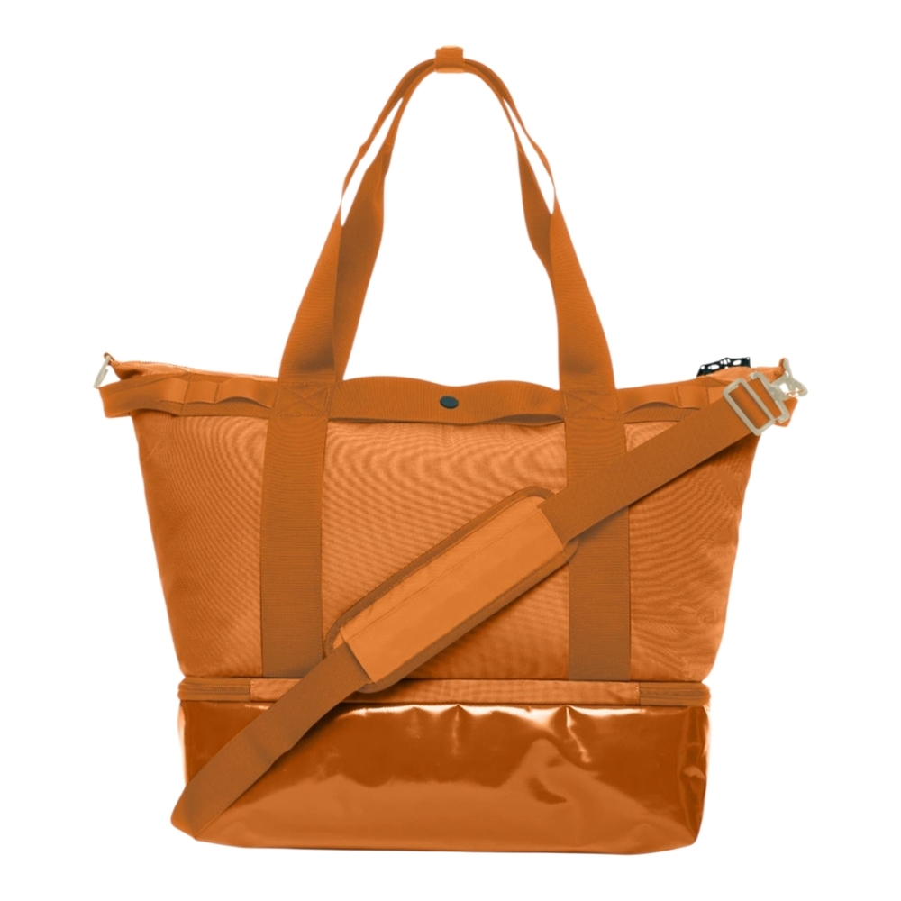 X Large Expandable Big Orange Tote Bag Weekender - Picture 3 of 16